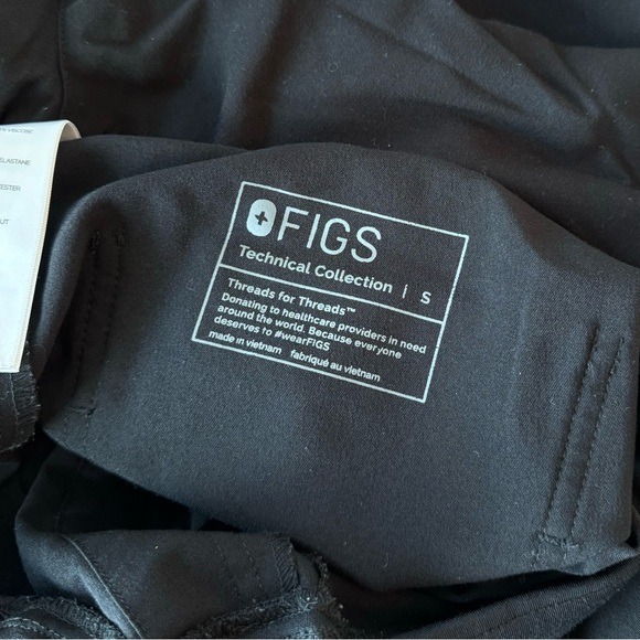 FIGS Women's Black Zamora™ High Waisted 2.0 - Jogger Scrub Pants Small Black - Picture 5 of 6